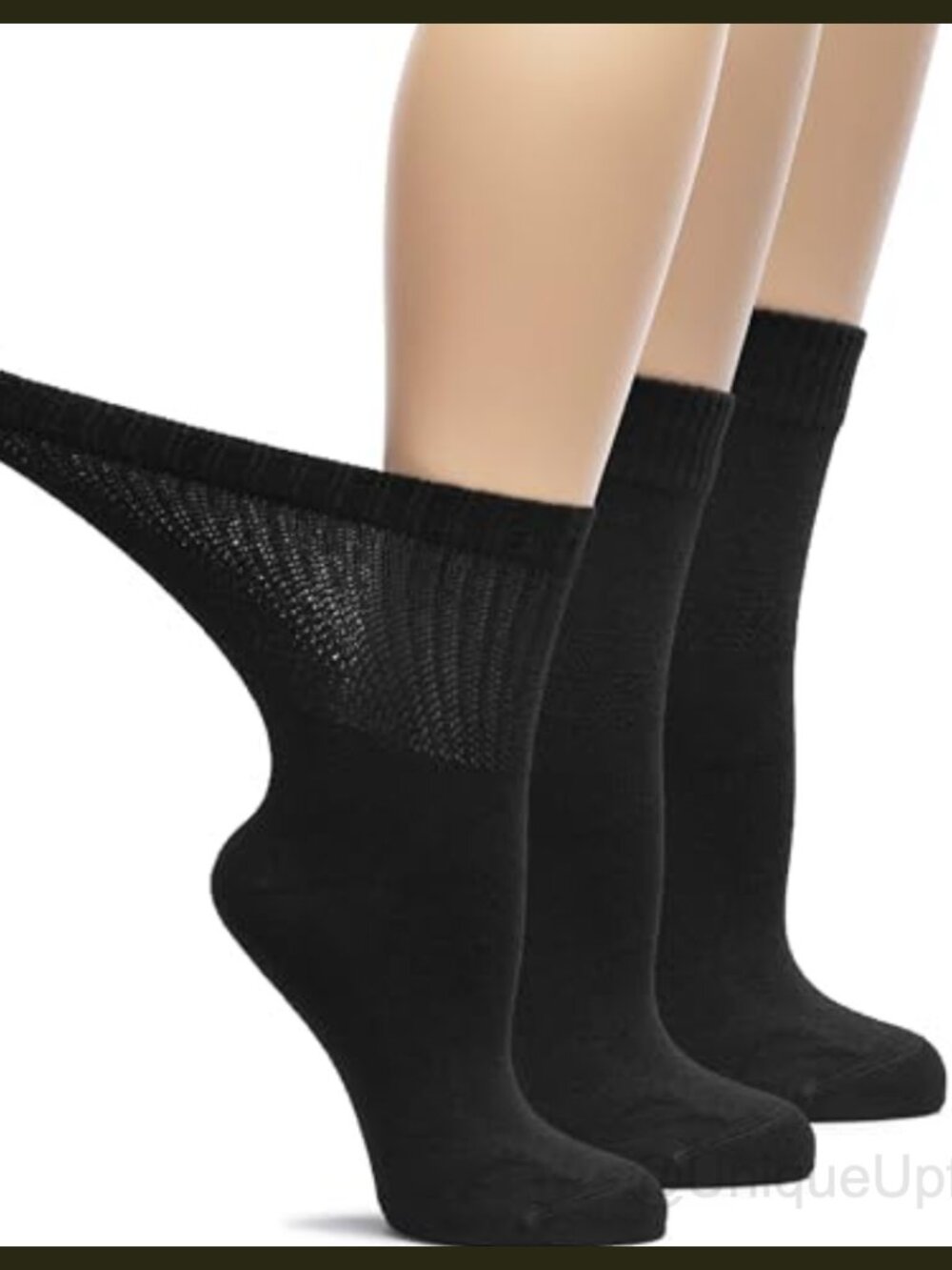 Diabetic Crew Socks Rayon Extra Wide Thick Circulation Support